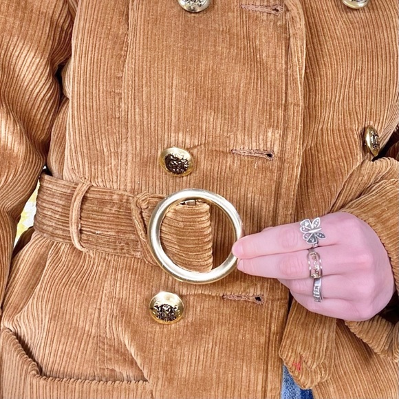 Vintage 70s tan corduroy buttoned Debbie Leigh coat ☀️ - Picture 6 of 8